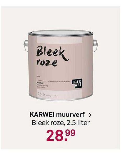 Karwei Muurverf Bleek Roze 2 5 Liter Aanbieding Bij Karwei 1Folders Nl