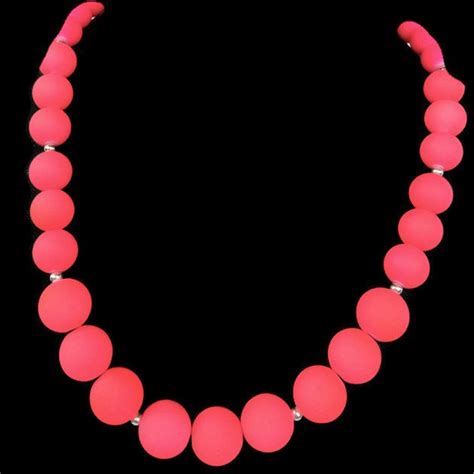 Pink Necklace Etsy