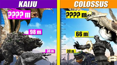 Monsterverse Kaiju Vs Shadow Of Colossus Size Comparison Spore Youtube