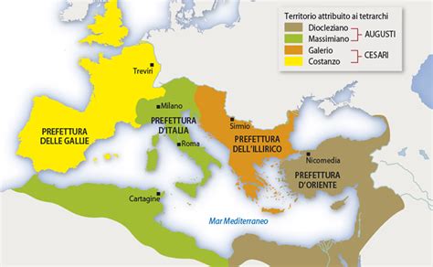 Diocleziano Costantino E Teodosio Mind Map