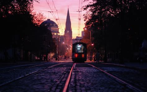 Poznan Polska Tramwaj Tory Tapety Na Pulpit