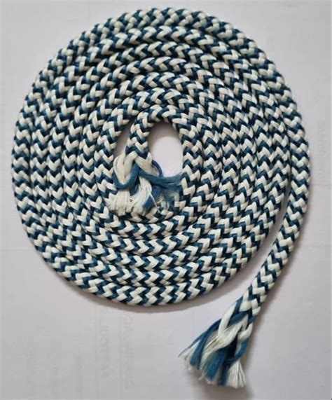 White And Blue Plain Mm Polyester Braided Cord At Rs Kg In