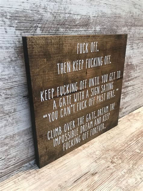 Fuck Off Sign L Fuck Off Quote L Fuck Off Definition Sign L Etsy