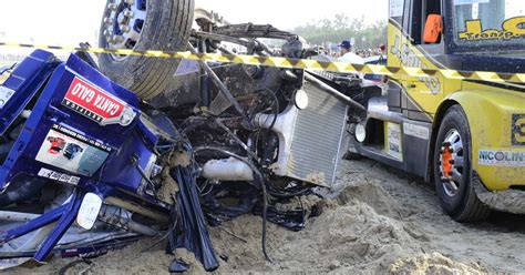 vc repórter piloto morre durante competição de caminhões em SC