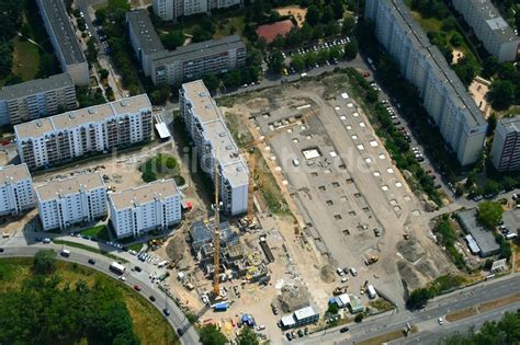 Berlin Aus Der Vogelperspektive Hochhaus Neubau Wuhletaler Fenster Im