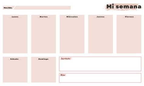 Plantilla De Horario Semanal Pdf