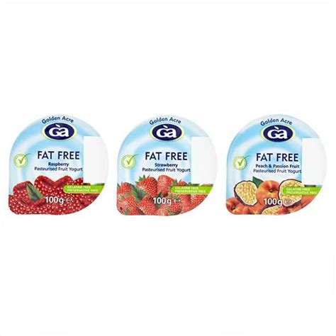 Caterite Golden Acre Fat Free Fruit Yoghurts Assorted