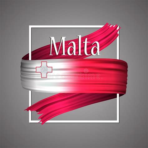 Malta Flag. Official National Colors. Maltese 3d Realistic Stripe ...