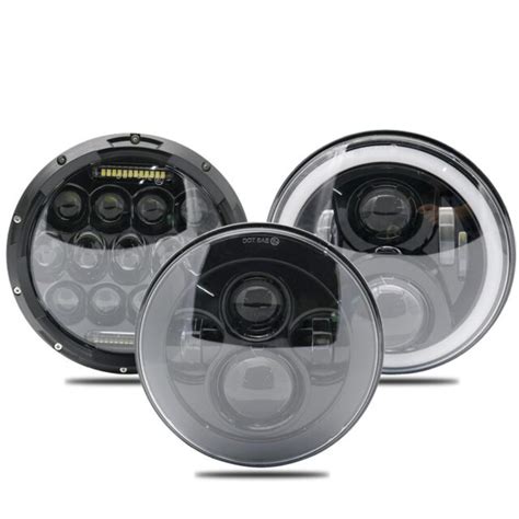 Inch Round Hi Lo Motorcycle Driving Light With Drl Turn Signal Halo