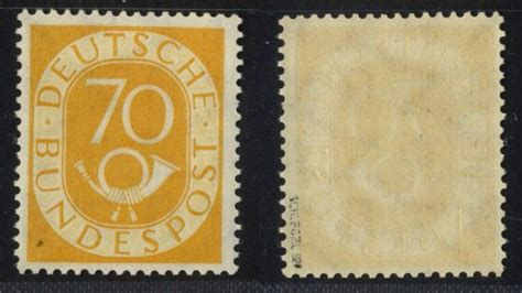 1952 Bund MiNr 136 70 Pf Posthorn postfrisch tief geprüft Schlegel