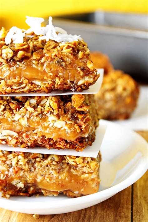 Healthy Caramel Oatmeal Bars Food And Drink