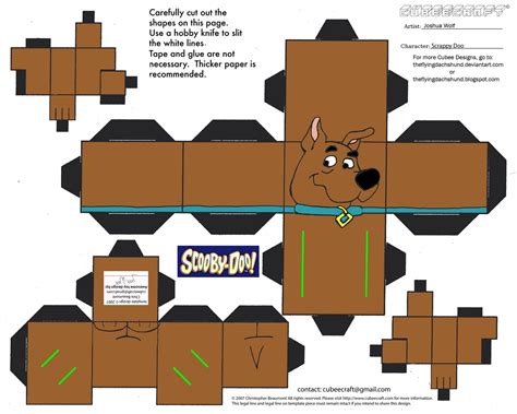 Papertoyscoobydoo Scrappy Doo Scooby Doo Manualidades útiles Para