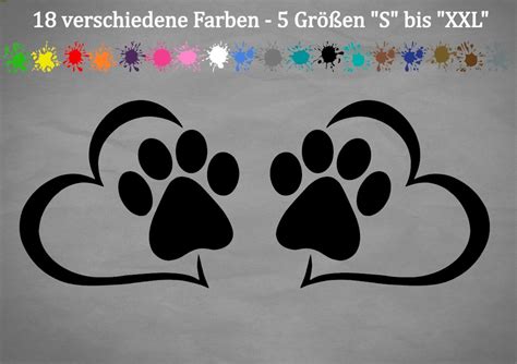 Pfoten Sticker Auto Sticker Hunde Katzen Tatzen Aufkleber Hund Tier