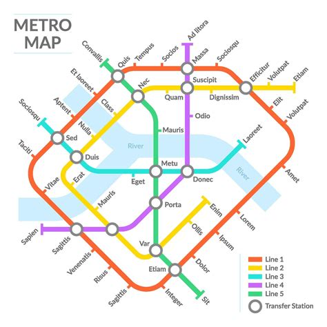 Subway stations map, underground public transport scheme, metro network ...