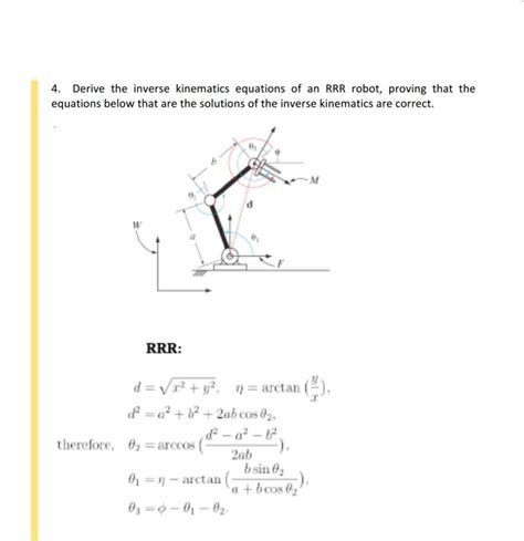 Solved 4 Derive The Inverse Kinematics Equations Of An Rrr