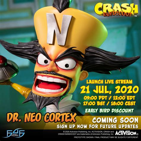 Crash Bandicoot Dr Neo Cortex Statue Crash Bandicoot Activision