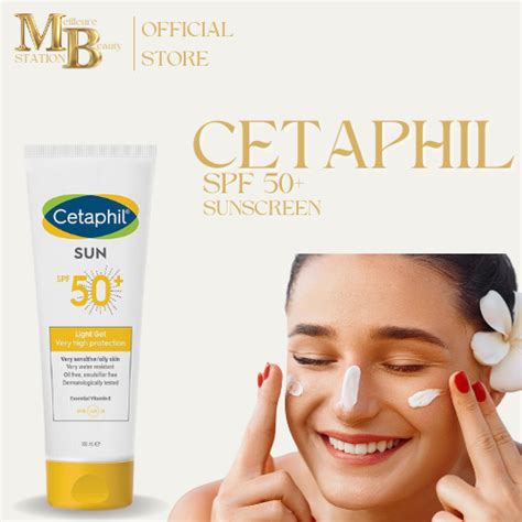 Authentic Cetaphil Sun Spf50 Light Gel [for Sensitive Skin Face