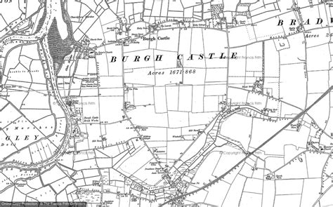 Old Maps Of Burgh Castle Francis Frith