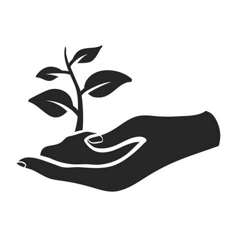 Hand drawn Hand holding tree vector illustration 39393133 Vector Art at ...