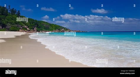 La Digue Beach Stock Photo Alamy