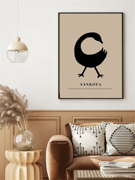 Sankofa Adinkra Symbol Adinkra Wall Art African Wall Art Digital Print Art Print African