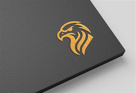 Close-up golden Logo Mockup - Mockup World