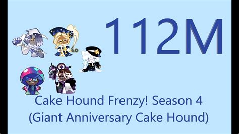 CRK Cake Hound Frenzy Season 4 Giant Anniversary Cake Hound 112M