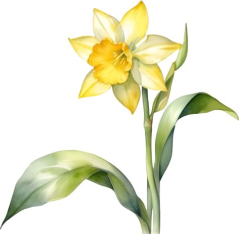 AI generated Watercolor painting of a Jonquil flower. 38508934 PNG