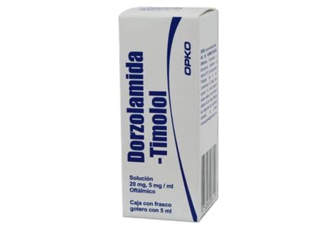 Comprar Dorzolamida 20 mg timolol 5 con 1 solución oftálmica Prixz