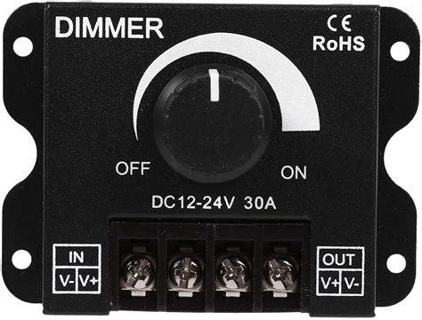 Led Switch Dimmer DC 12V 24V 30A PWM Dimming Controller Adjustable