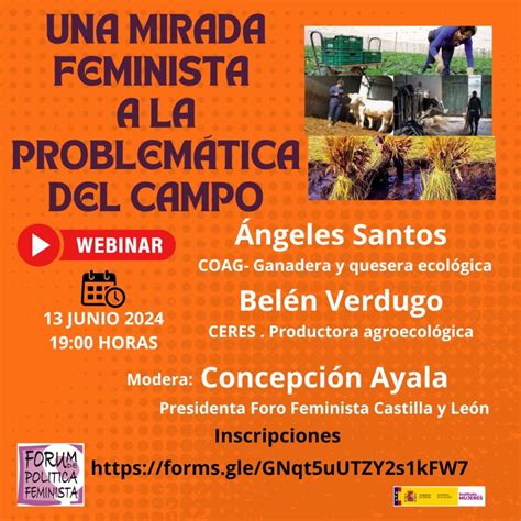 Webinario Una Mirada Feminista A La Problem Tica Del Campo F Rum De