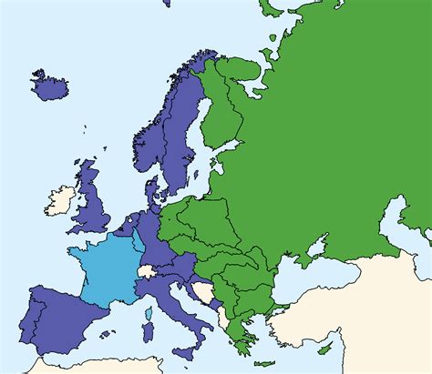 Map Of Europe In 1956 During The Cold War Between Former Entente Members Thoughts R Kaiserreich