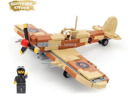 Ww2 British Supermarine Spitfire Fighter Aircraft — Brick Block Army