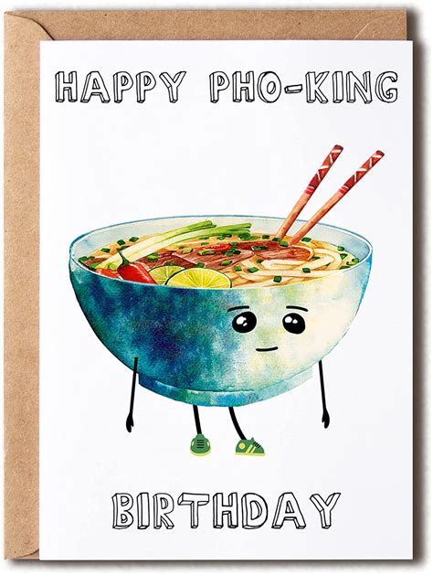 Oysterspearl Happy Pho King Birthday Happy Birthday Card Pho Card Funny