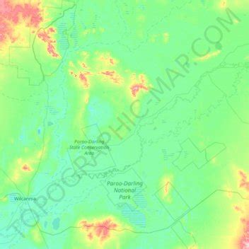 Paroo-Darling National Park topographic map, elevation, terrain