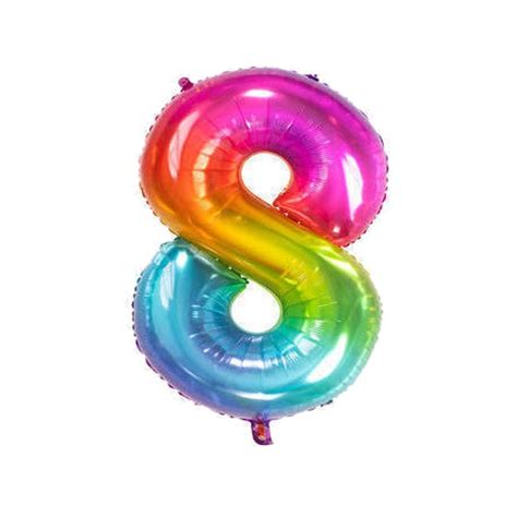 Palloncino Numero Arcobaleno Da Cm Folat Per