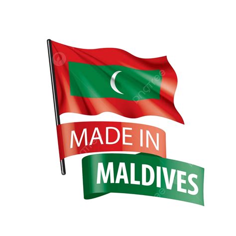 Vector Illustration Of Maldives Flag Against White Background Vector