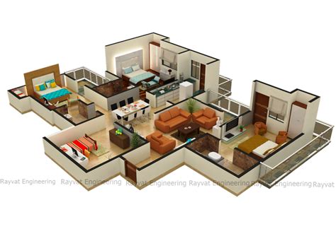 Architectural Floor Plan Rendering