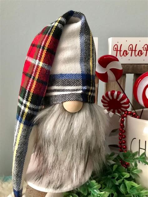 Winter Gnome Christmas Gnome Plaid Gnome Tomte Nisse Buffalo Plaid