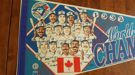 Toronto Blue Jays 1992 World Series Champions Pennant Ebay