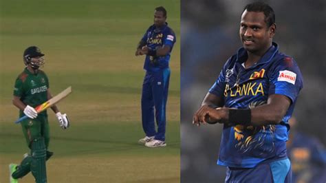 CWC 2023 WATCH Angelo Mathews Epic Time Taunt To Shakib Al Hasan