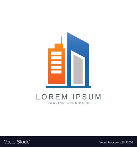 Building Logo Template Royalty Free Vector Image