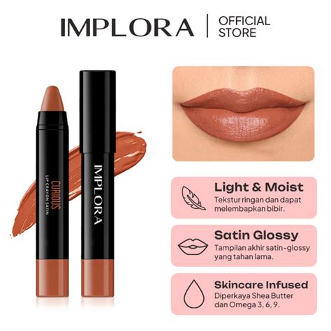 Implora Lip Crayon Satin Lipstick Shopee Malaysia