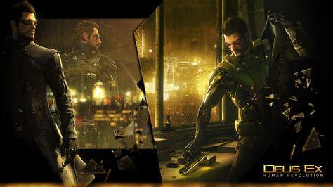 Fond d écran Deus Ex Human Revolution Adam Jensen pistolet Alhocol