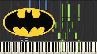 Batman Theme Song Danny Elfman Piano Tutorial Synthesia Chords