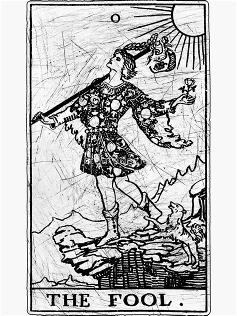 The Fool Tarot Card Major Arcana Fortune Telling Occult Sticker