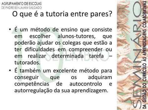 Ppt A Aprendizagem Cooperativa E A Tutoria Entre Pares Powerpoint