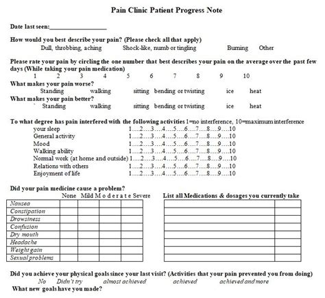 Physician Progress Note Template Collection