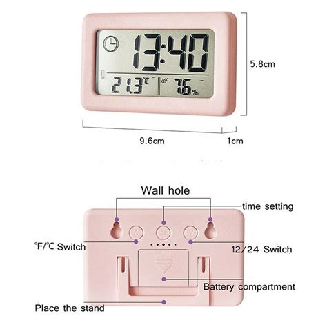 LED Digital Clock Thermometer Hygrometer Meter Indoor Electronic ...