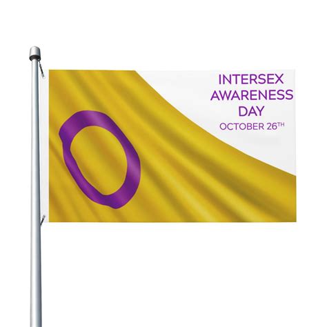 Inter Sex Awareness Day Garden Flags 3 X 5 Foot Polyester Flag Double